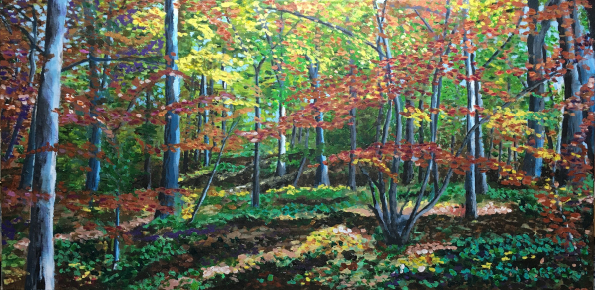 Painting of Autumn in Lord's Woo